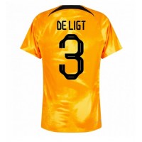 Camiseta Países Bajos Matthijs de Ligt #3 Primera Equipación Mundial 2022 manga corta